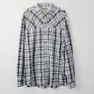 Duluth Plaid‎ Longsleeve Button Down Vented Performance Fishing Shirt Size 2X